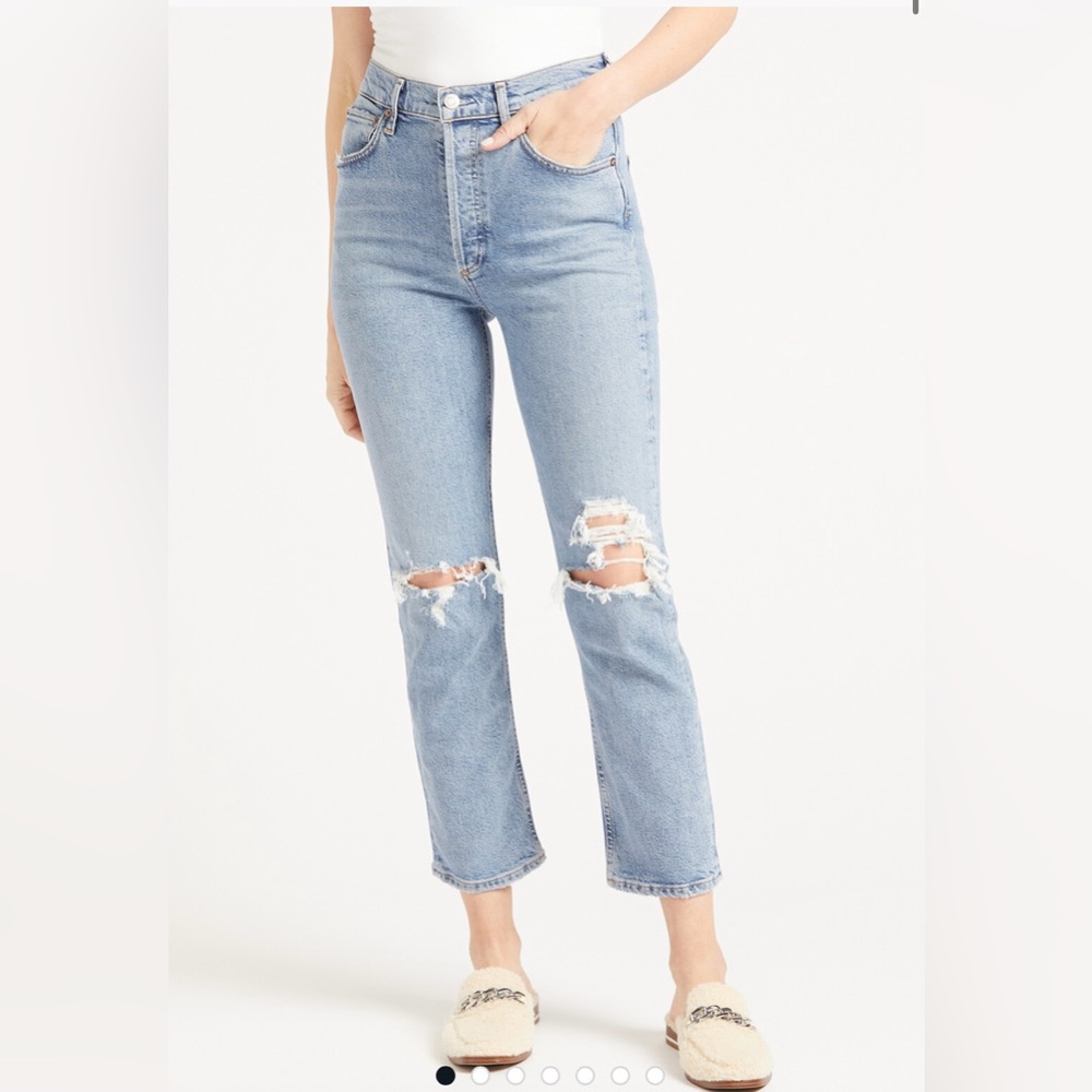 Agolde Riley High Rise Straight Jeans - Size 26